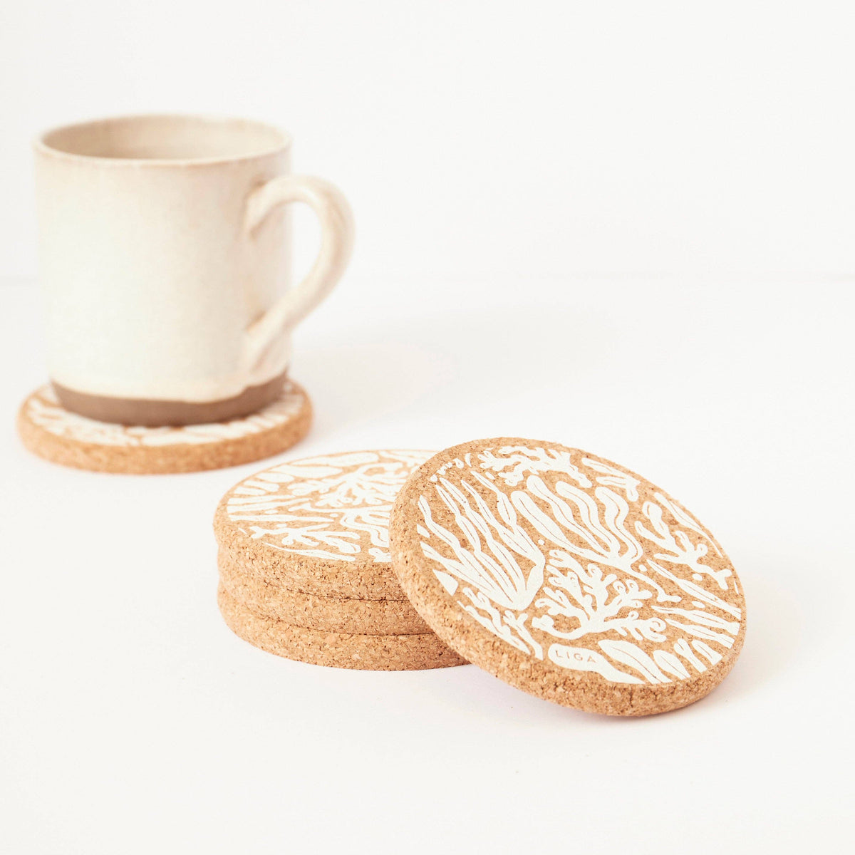 Cork Coaster - Seaweed