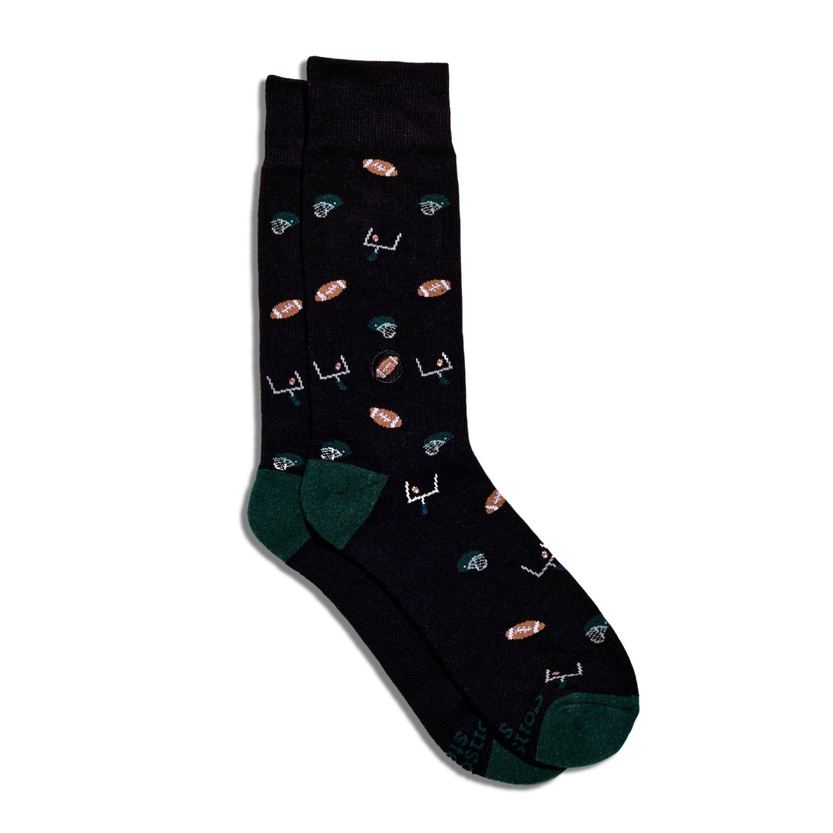 Socks that Support Youth Sports | Black Footballs
