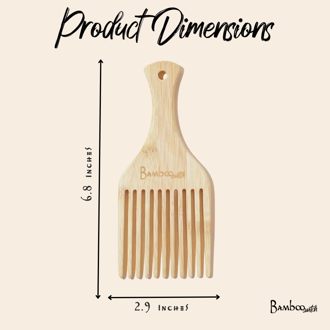 Bamboo Hair Pick