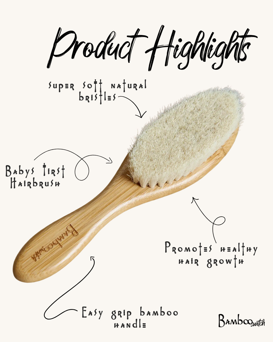 Bamboo Baby Hairbrush