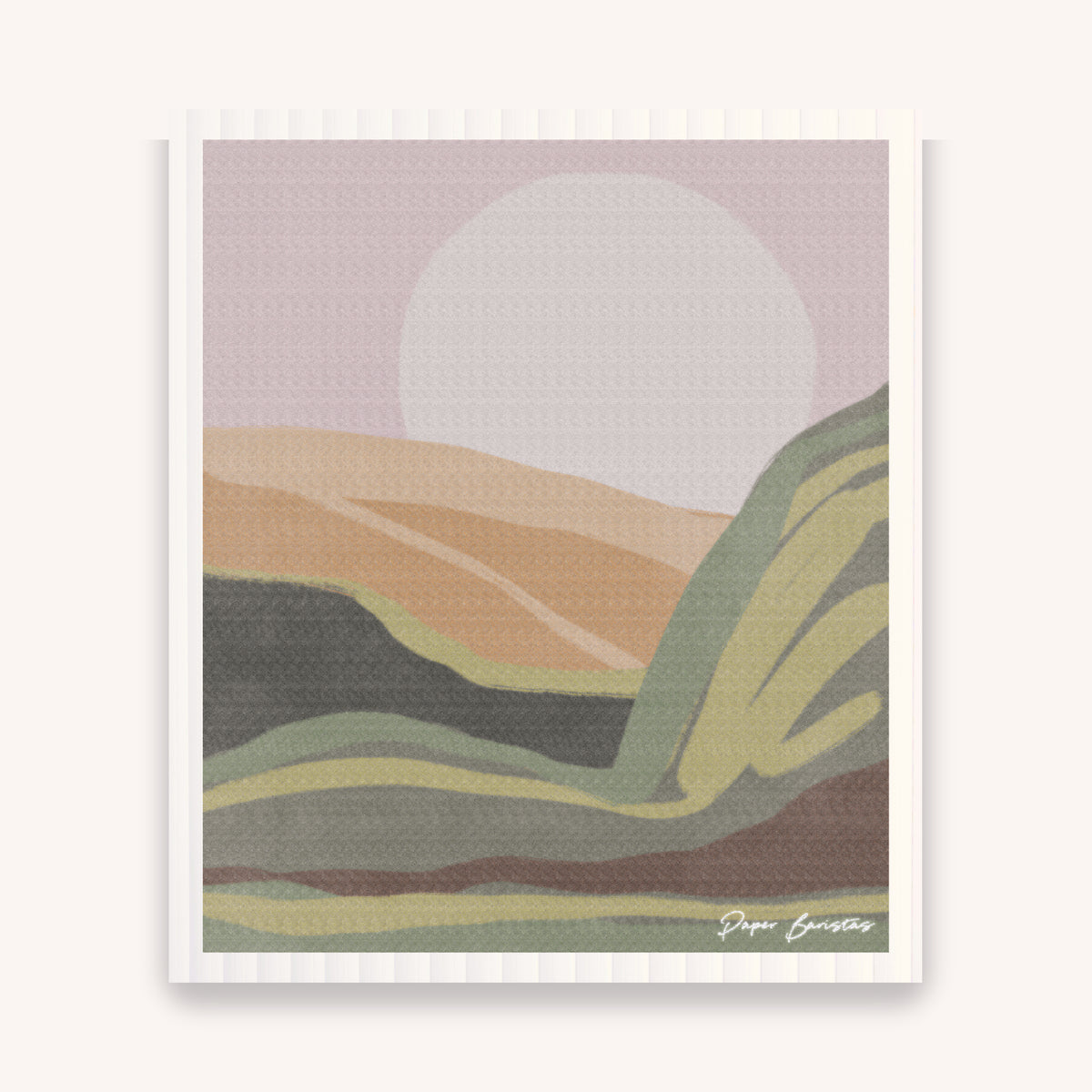 Paper Baristas Set of 3 Swedish Dishcloths: National Parks Combo - national park mountain valley landscape cloth flat