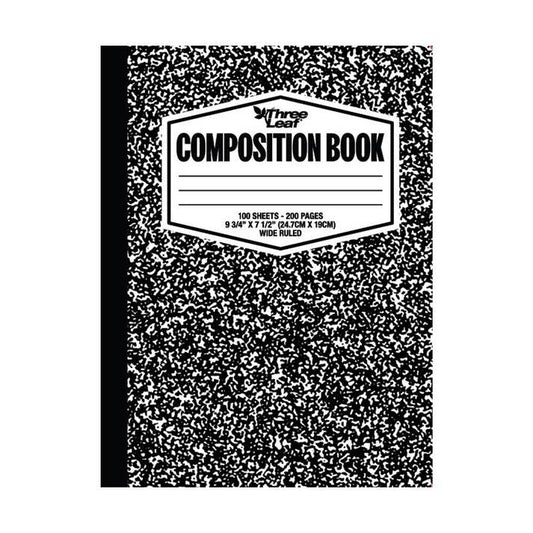Three Leaf 100 Ct, Composition Notebook,WR (Pack of 48)