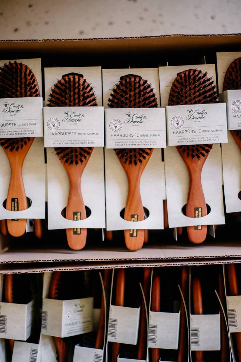 Hairbrush wood pearwood made in Germany spa wellness