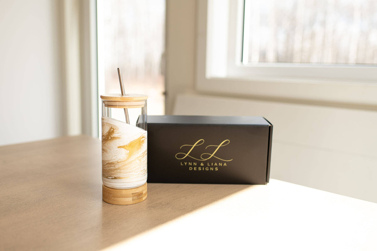 NEW!!! Resin Accented Glass Tumblers