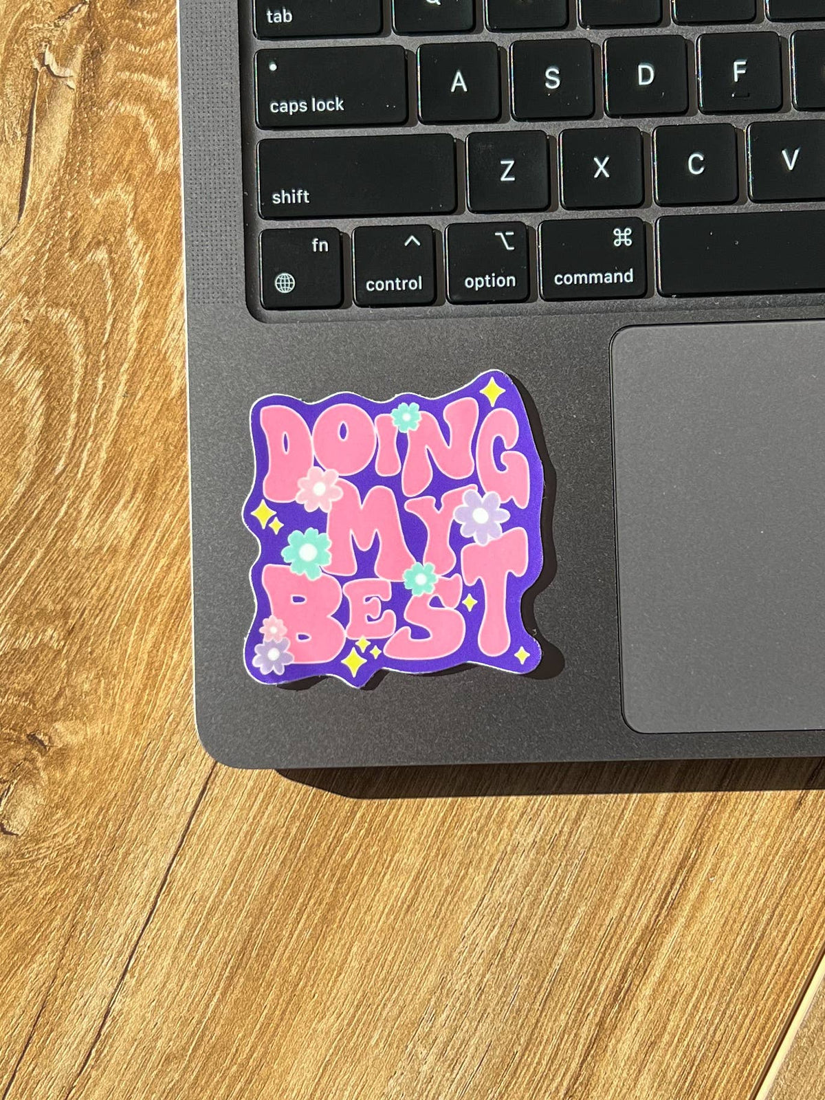 Doing my best purple sticker