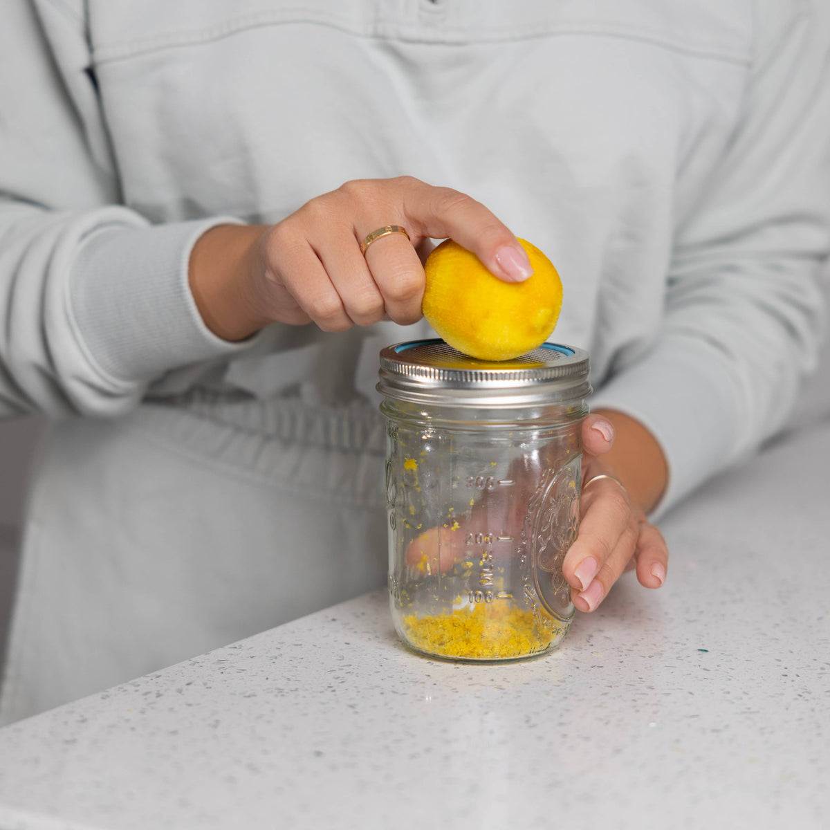 Jarware Stainless Steel Citrus Zester and Cheese Grater Lids