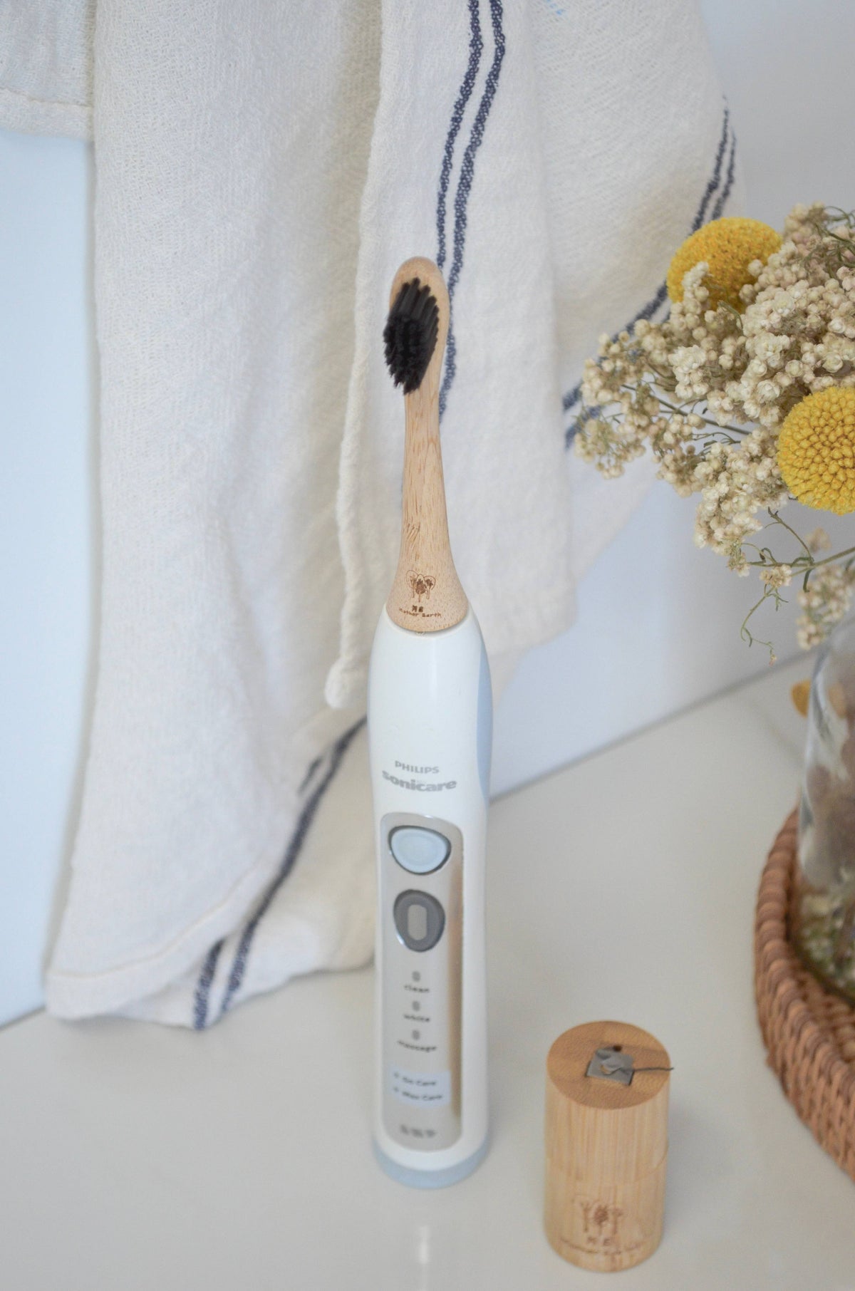 4-Pack Bamboo Electric Toothbrush Heads- Sonicare Compatible