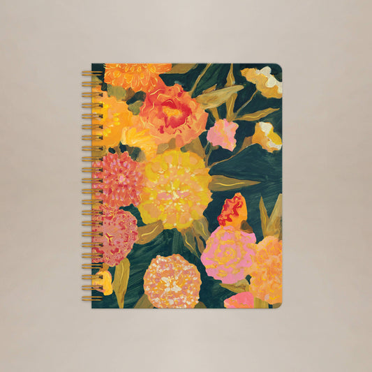 Seedlings Marigolds Big Ass 8.5" x 11" Notebook: decorated notebook cover; plantable wildflower seed-paper envelope