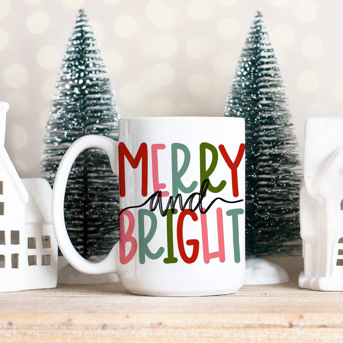 Christmas Merry & Bright 15 oz Mug