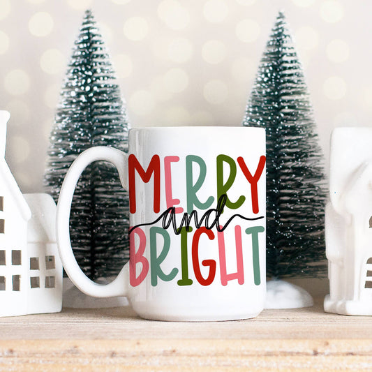 Christmas Merry & Bright 15 oz Mug