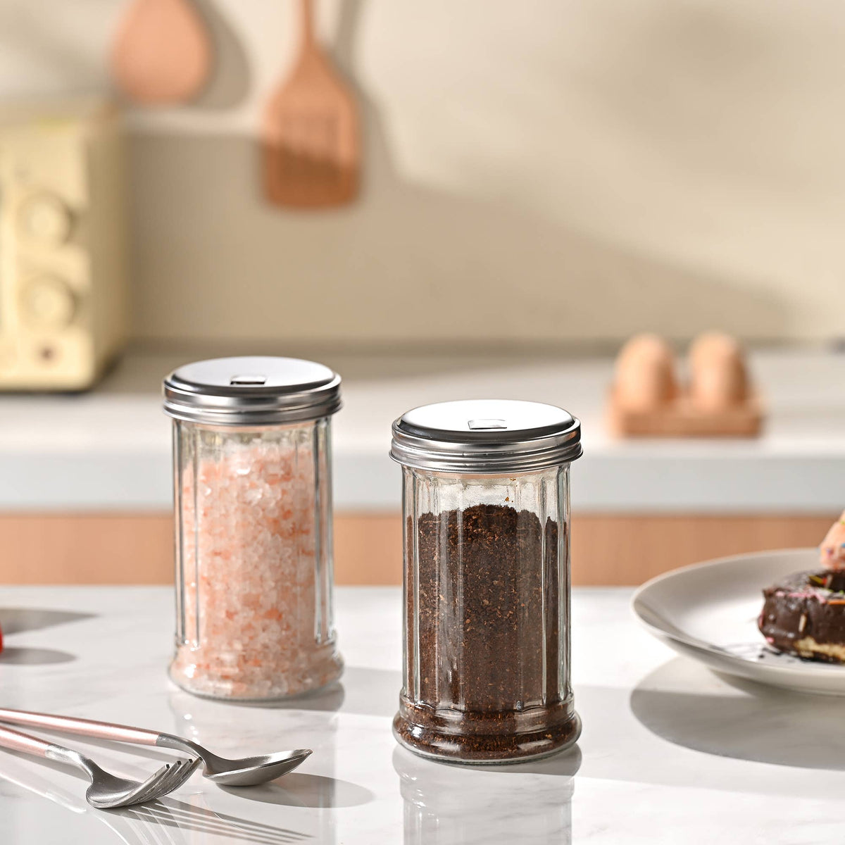 Fox Run Classic Glass Sugar Shaker, 12 Ounce With Lid