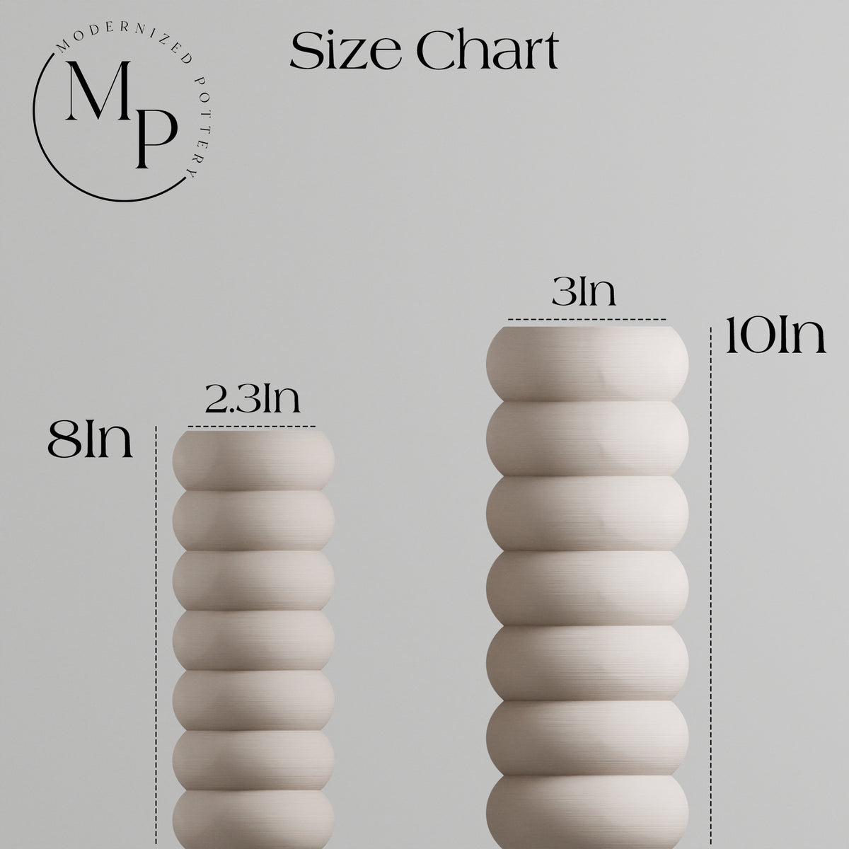 Modern Round Vase | Stacked Collection