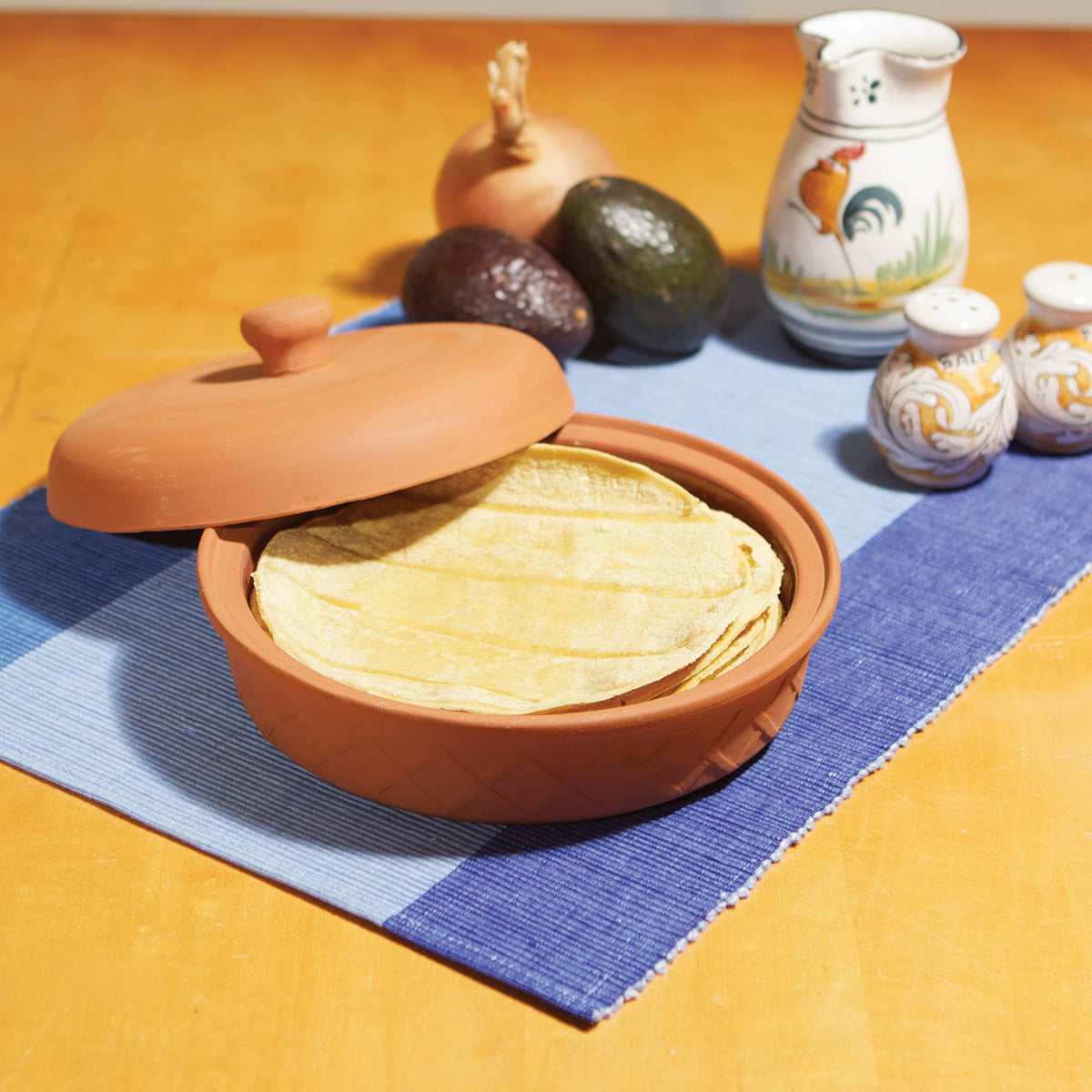 Fox Run Terra Cotta Tortilla Warmer, 8.5" x 4.25"