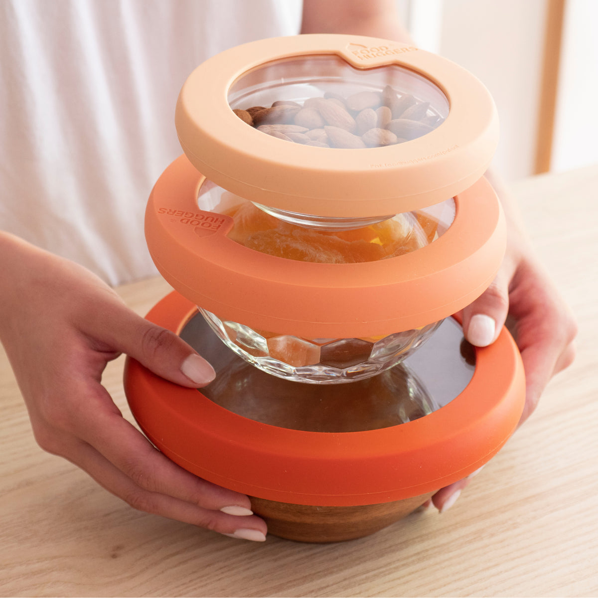 Glass Bowl Lids with Silicone Seal (Set/3) – Terra Cotta