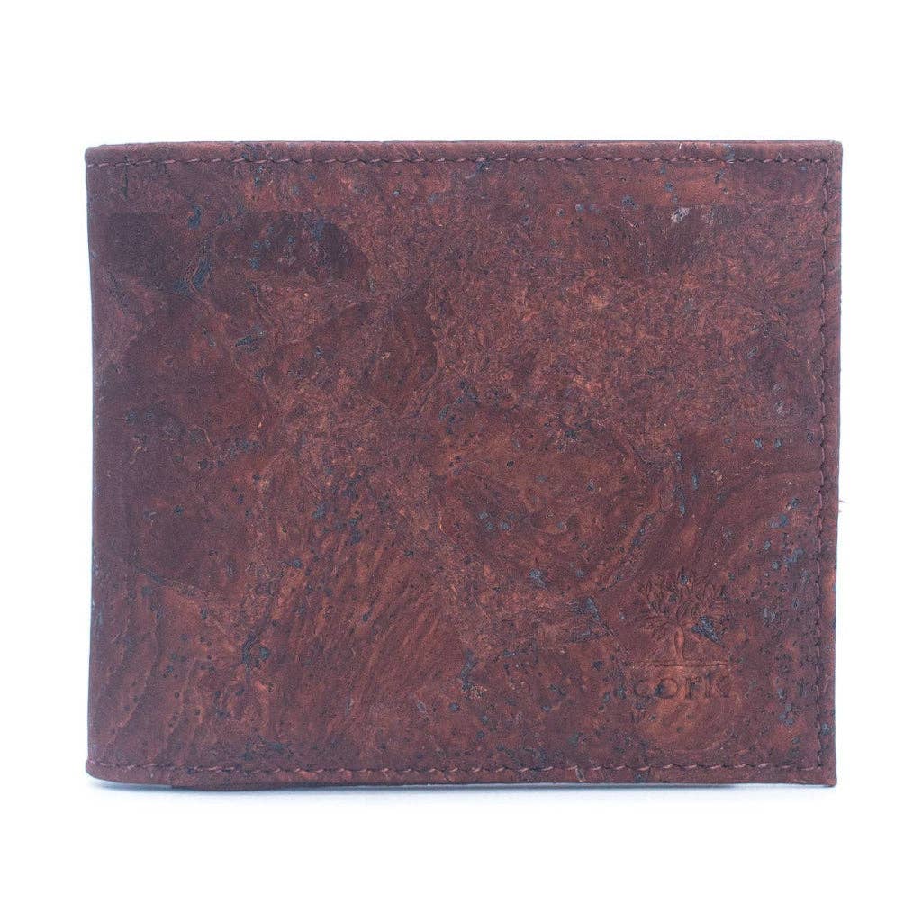 Brown Cork Men's Wallet with Box Packaging BAG-2254