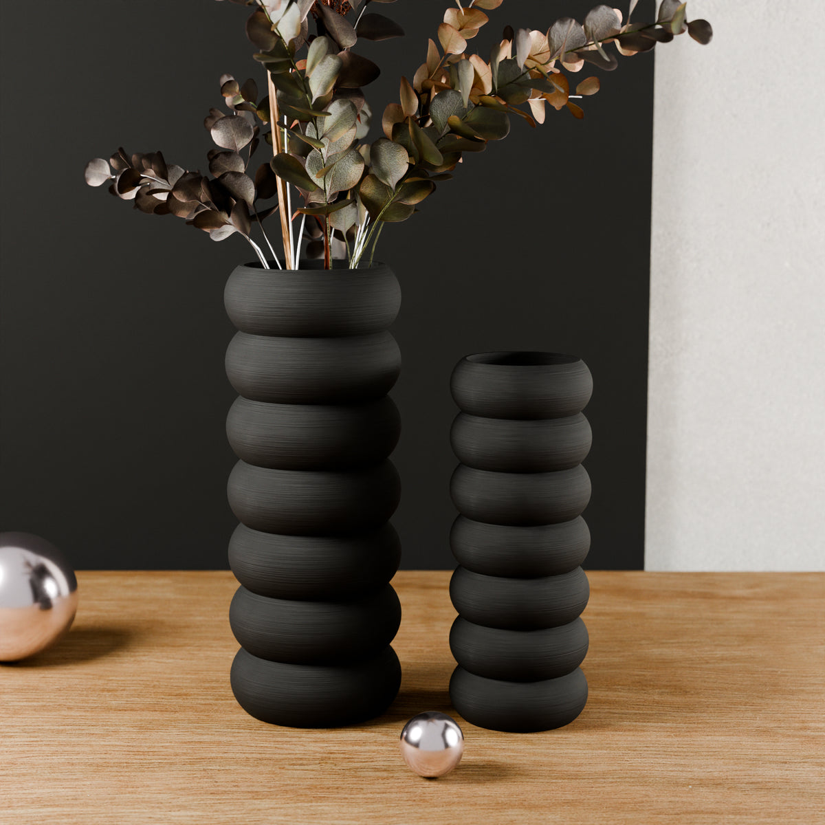 Modern Round Vase | Stacked Collection