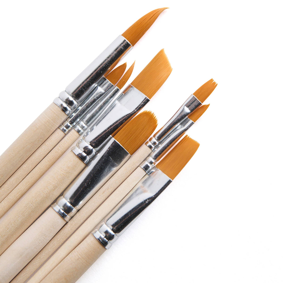 Paintbrush Set - Nylon Filament w/ Button Closure 8 Assorted