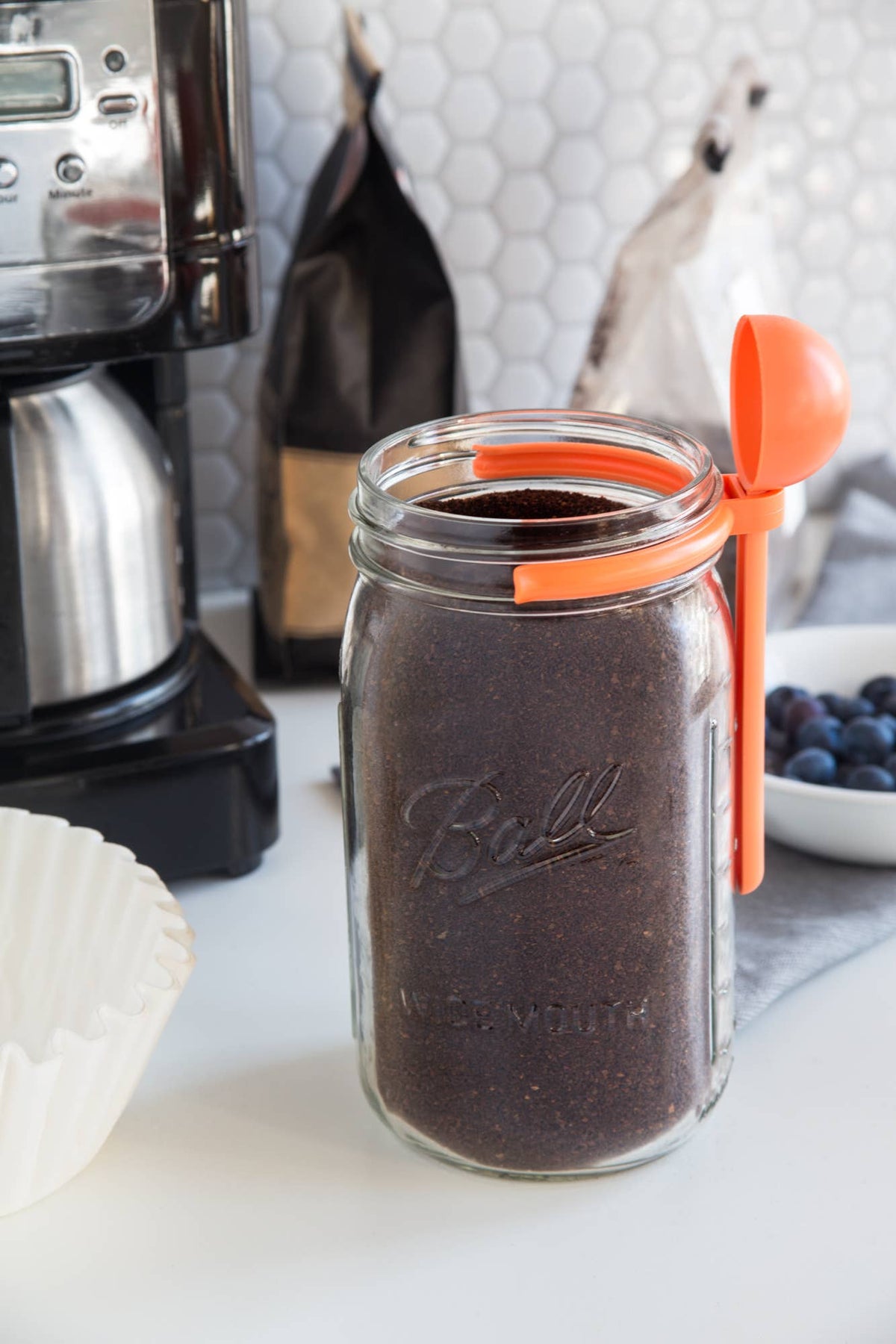 Jarware Coffee Spoon Clip for Wide Mouth Mason Jar