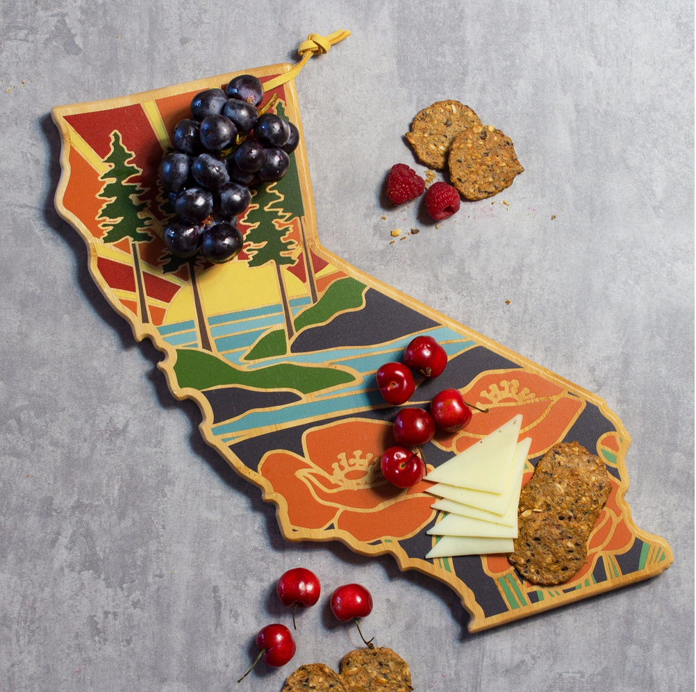 California Cutting Board with Artwork