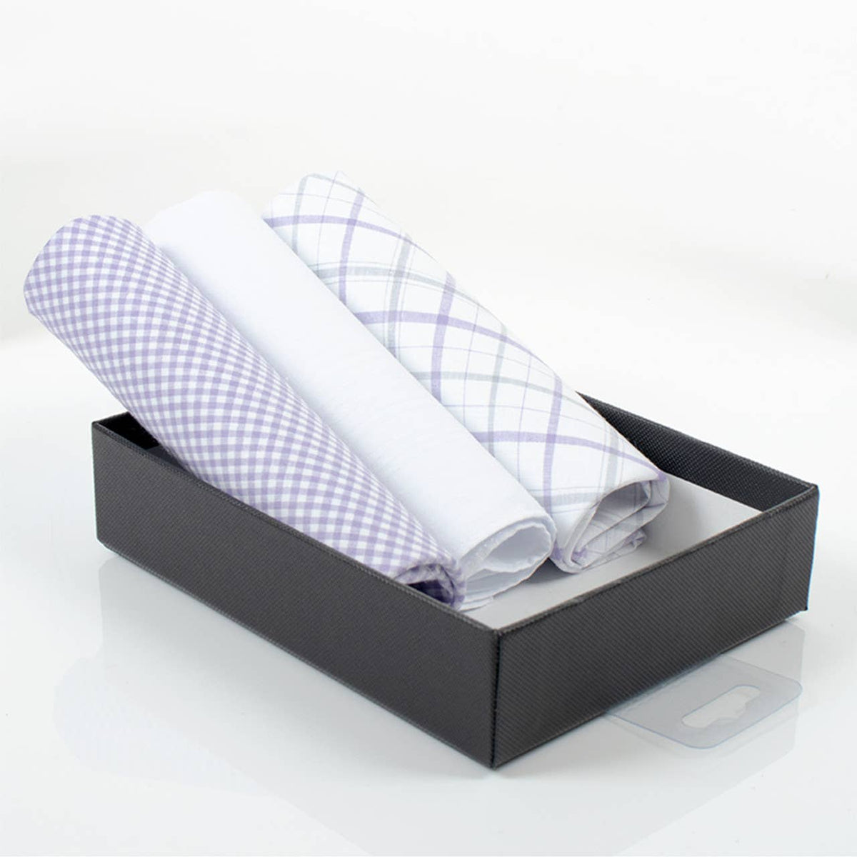 Men's Boxed Fancy Cotton Handkerchiefs 3pcs Set