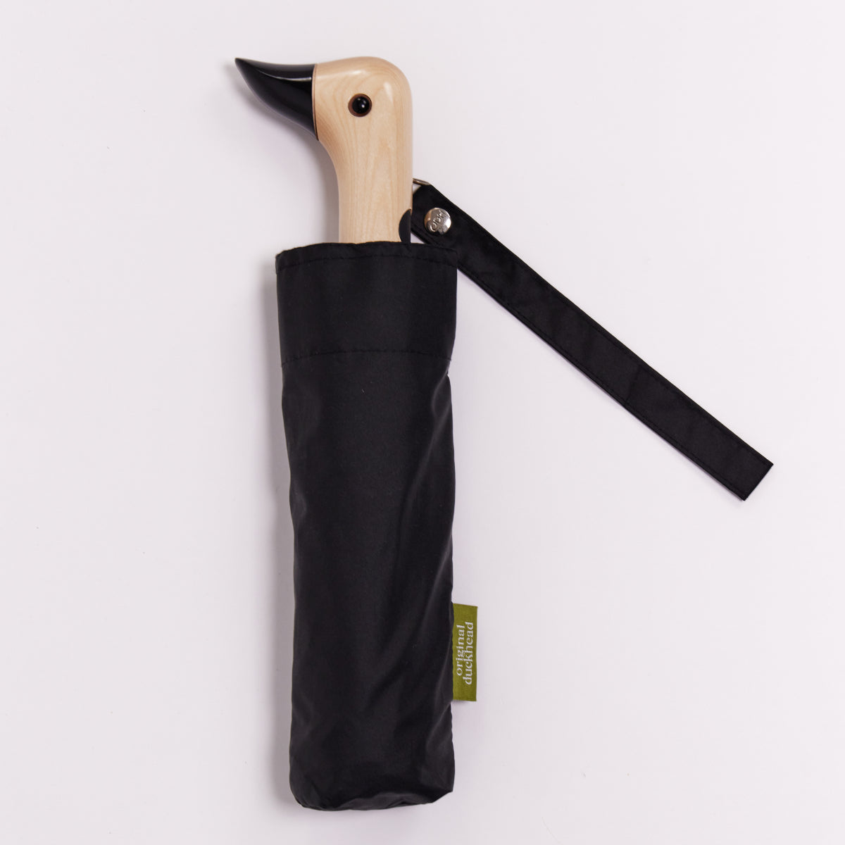 Classic Black Compact Eco Friendly Duckhead Umbrella