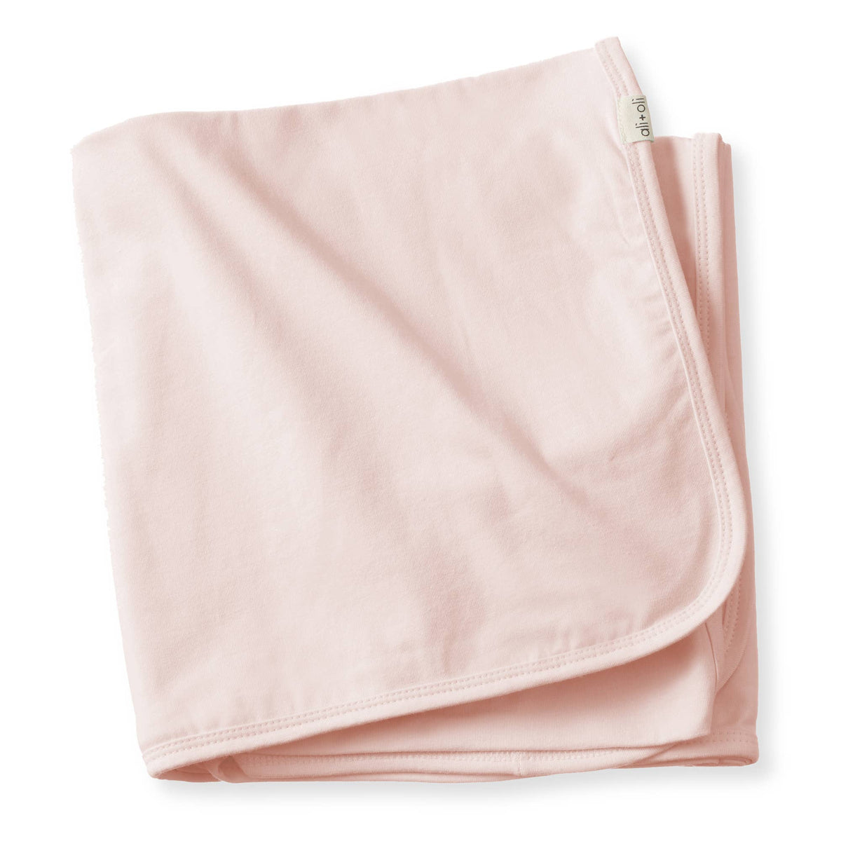 Ali+Oli Receiving Organic Cotton Swaddle Baby Blanket - soft blush pink newborn swaddle blanket