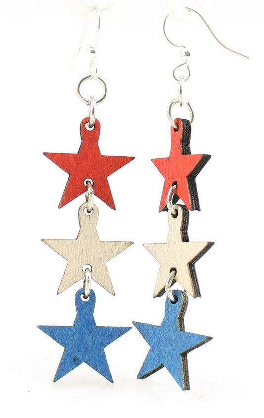 4th of July Star Earrings