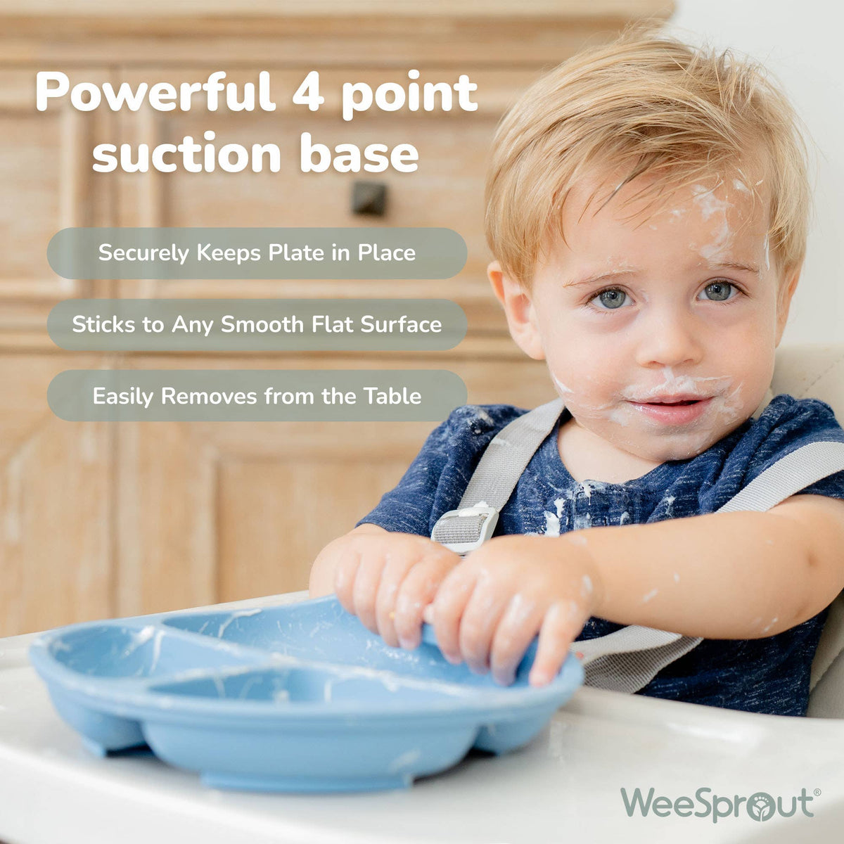 Silicone Divided Suction Plates – Set of 2