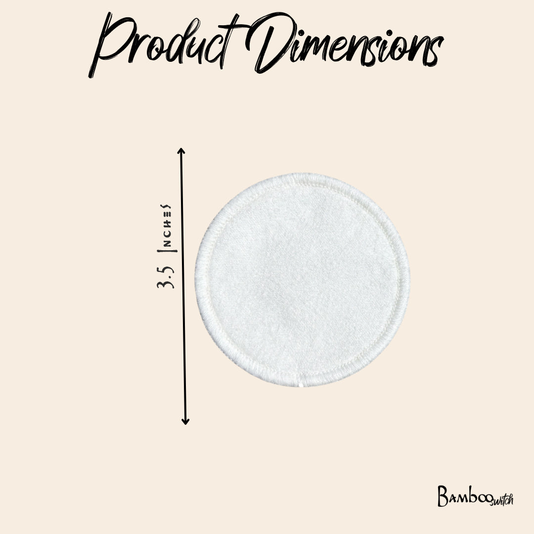 Set of 10 - Reusable Bamboo Cotton Facial Rounds
