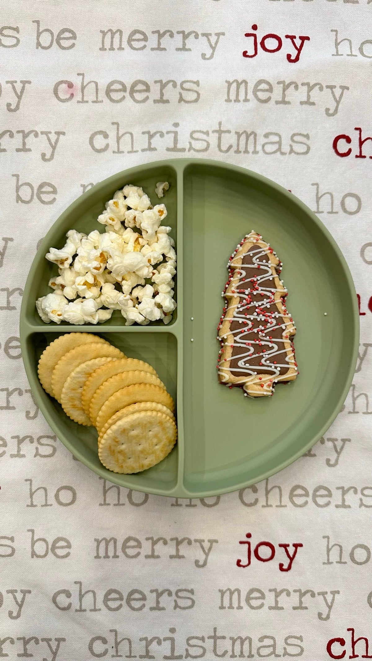 Baby Plate with Suction and Divided Portions (Sage)