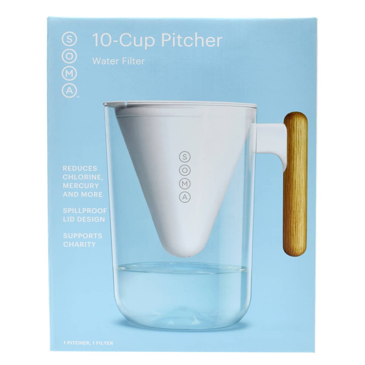 Soma 10-Cup Filtered Water Pitcher