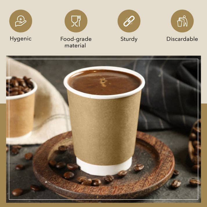 Three Leaf 12 Oz. Paper Hot Cups, 25 Ct.