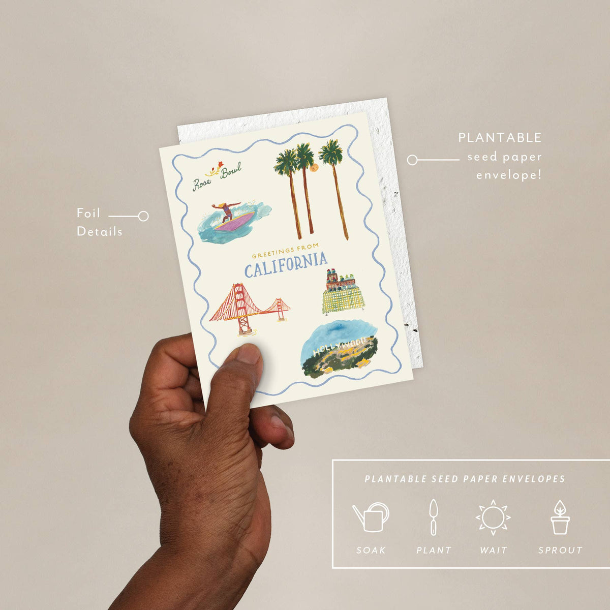 California - Just to Say Hi Card