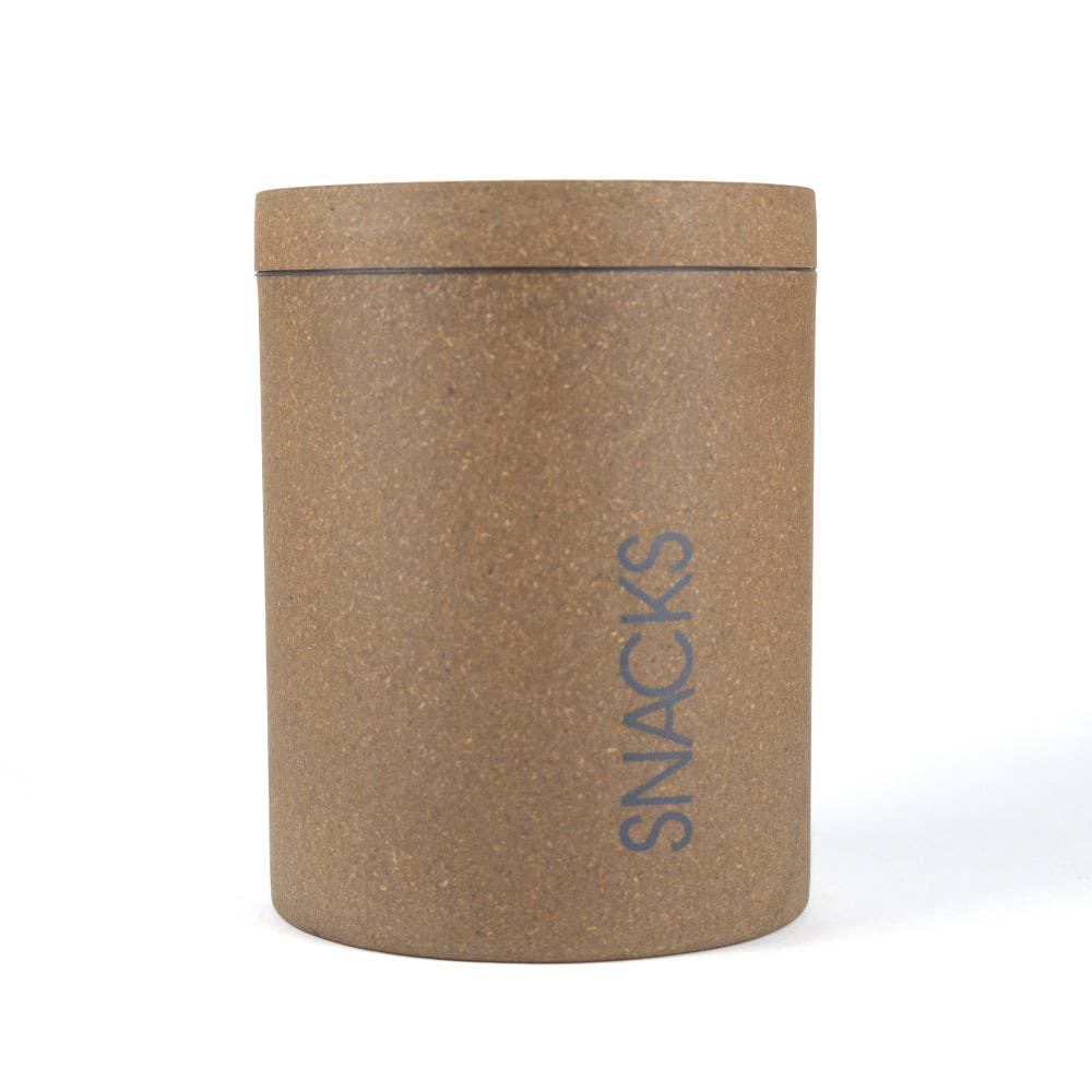 Sustainable Bamboo Large Snack Canister Sand Color 77 Ounces