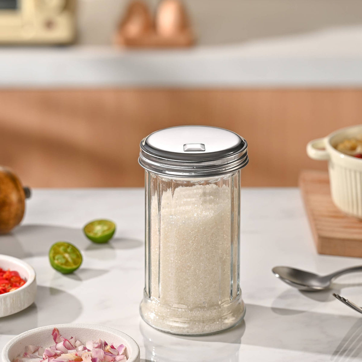 Fox Run Classic Glass Sugar Shaker, 12 Ounce With Lid