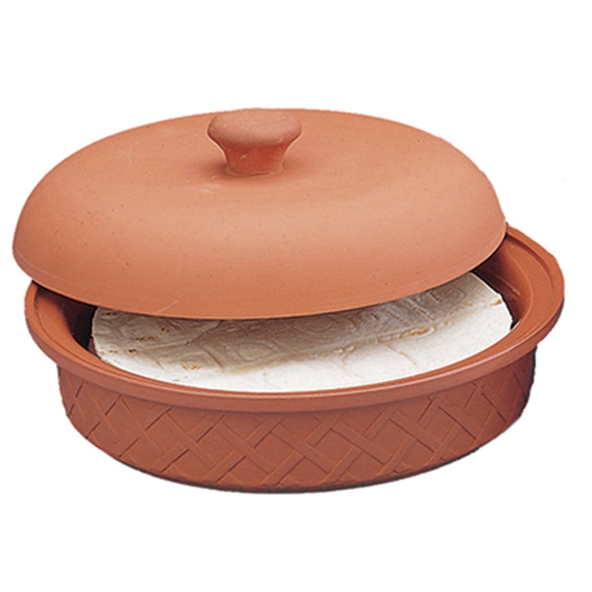 Fox Run Terra Cotta Tortilla Warmer, 8.5" x 4.25"