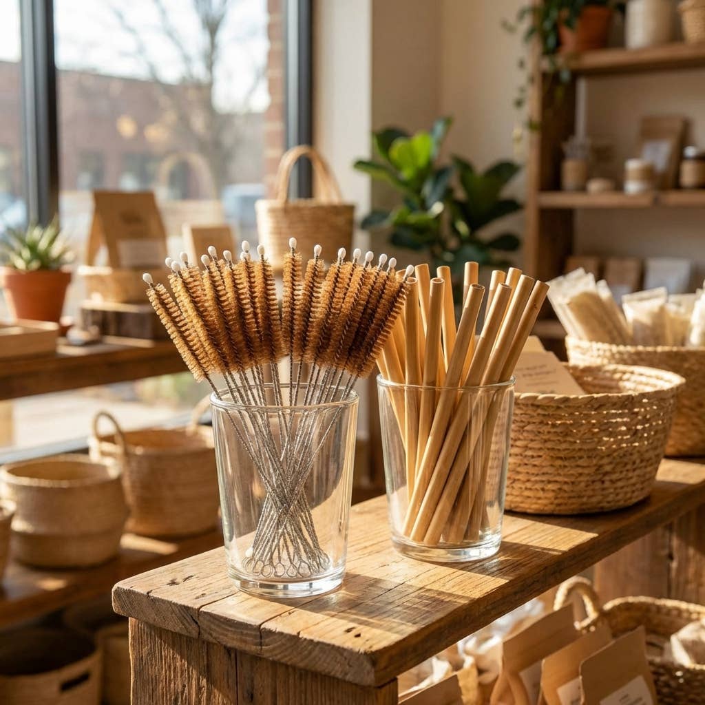 Coconut Fiber Plastic Free Straw Cleaner