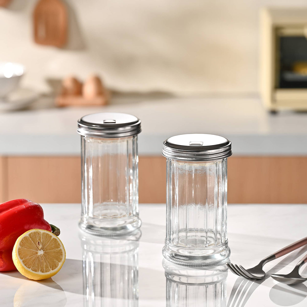 Fox Run Classic Glass Sugar Shaker, 12 Ounce With Lid