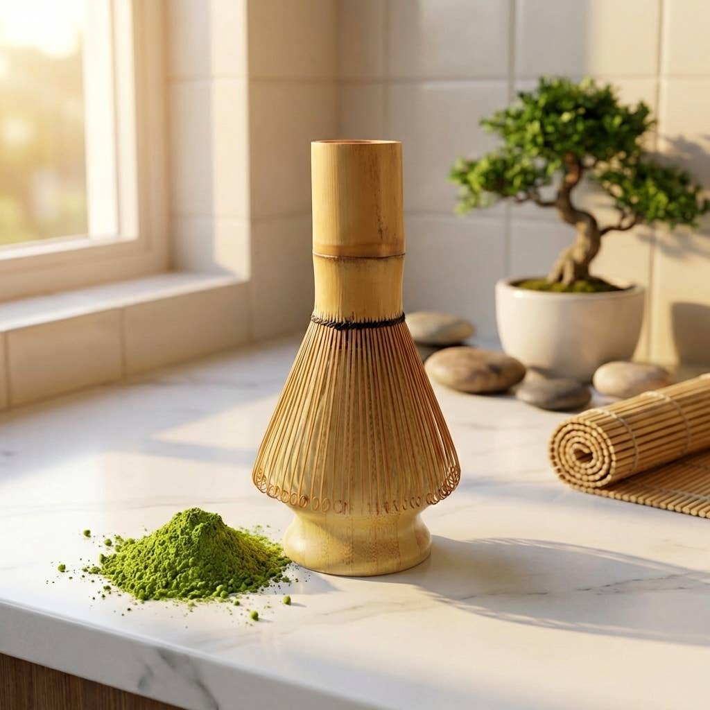 Bamboo Matcha Tea Whisk in Paper Tube