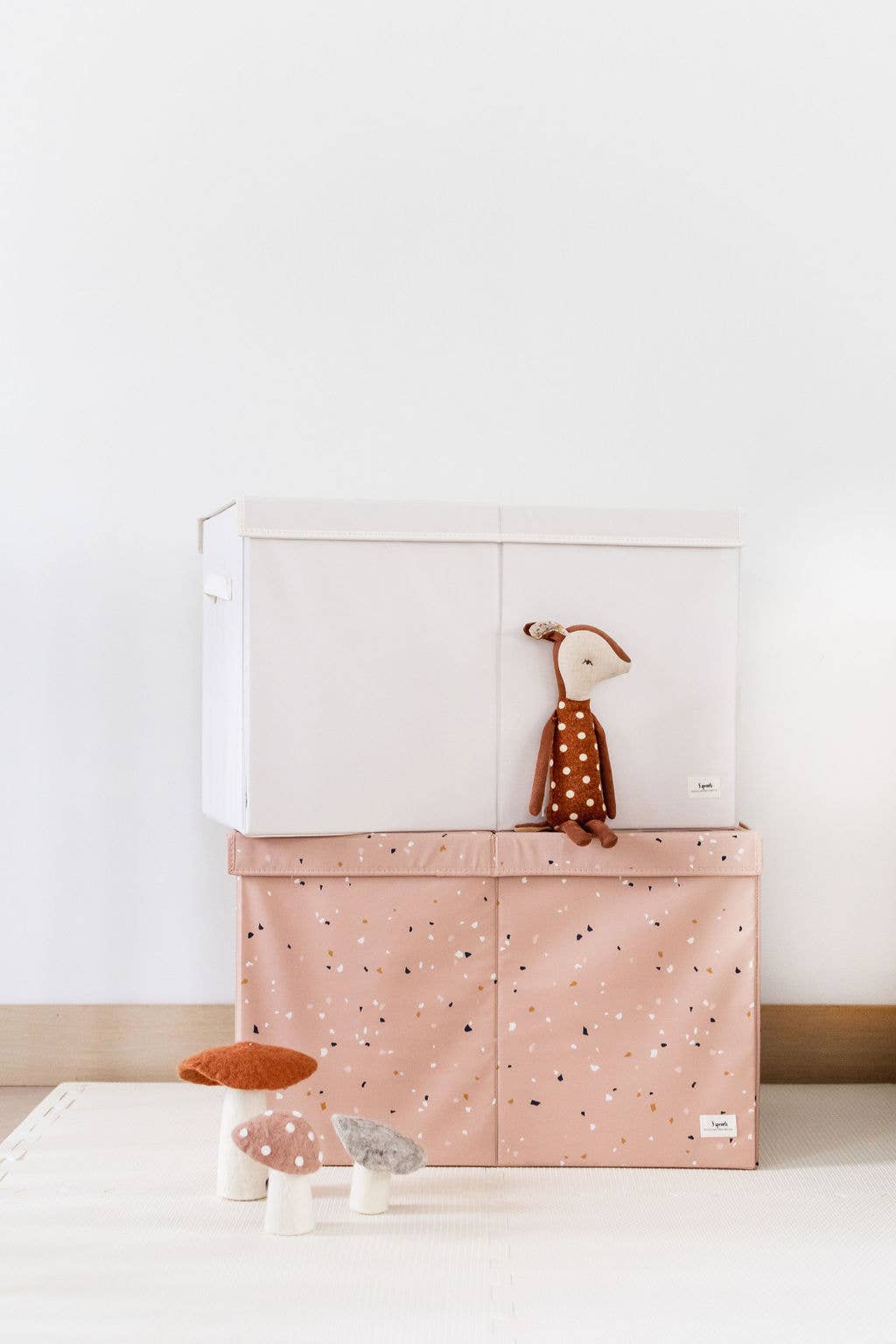 Kids Recycled Fabric Toy Chest - Solid Colors