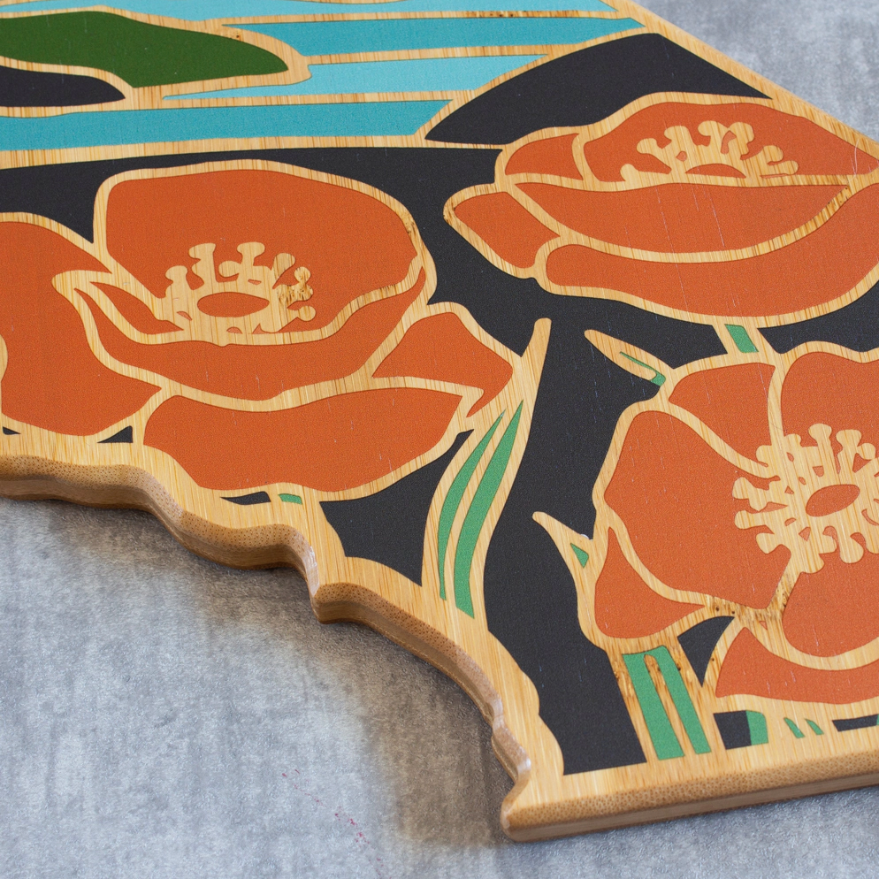 California Cutting Board with Artwork