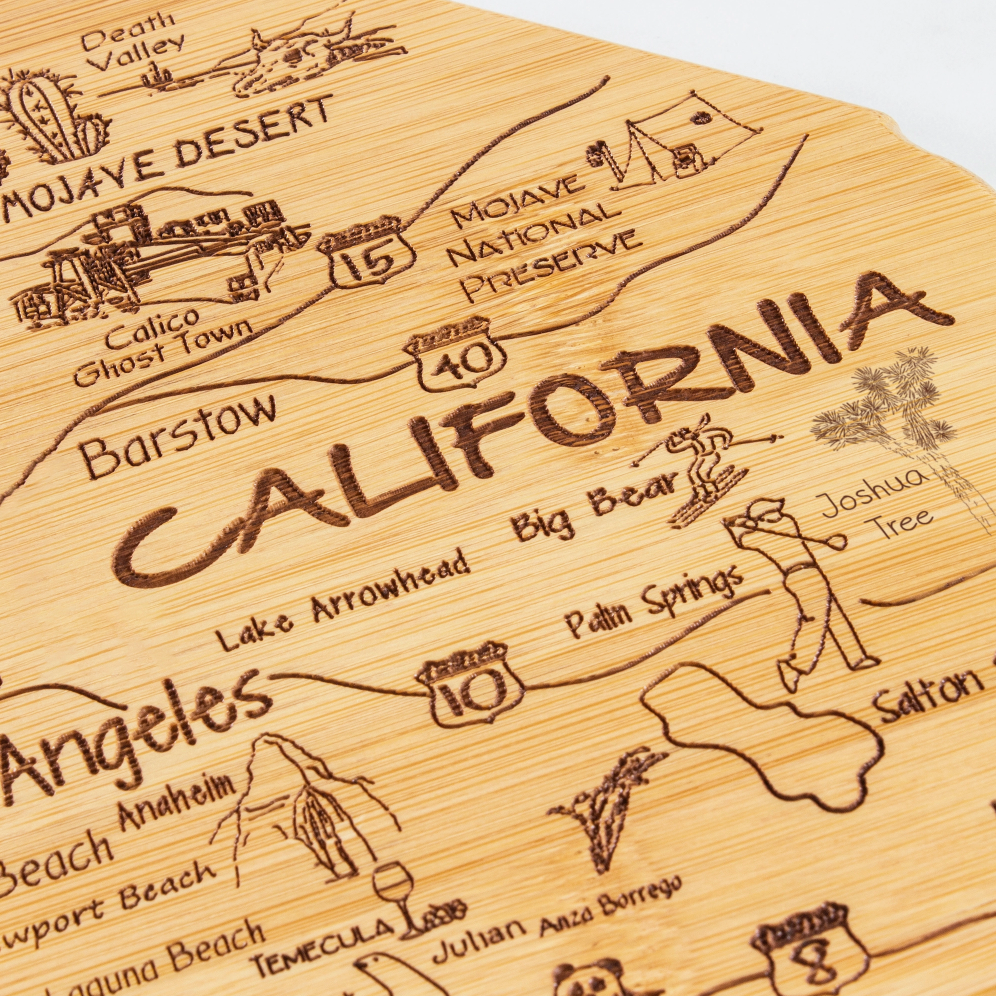 California Destinations - Bamboo Cutting Board