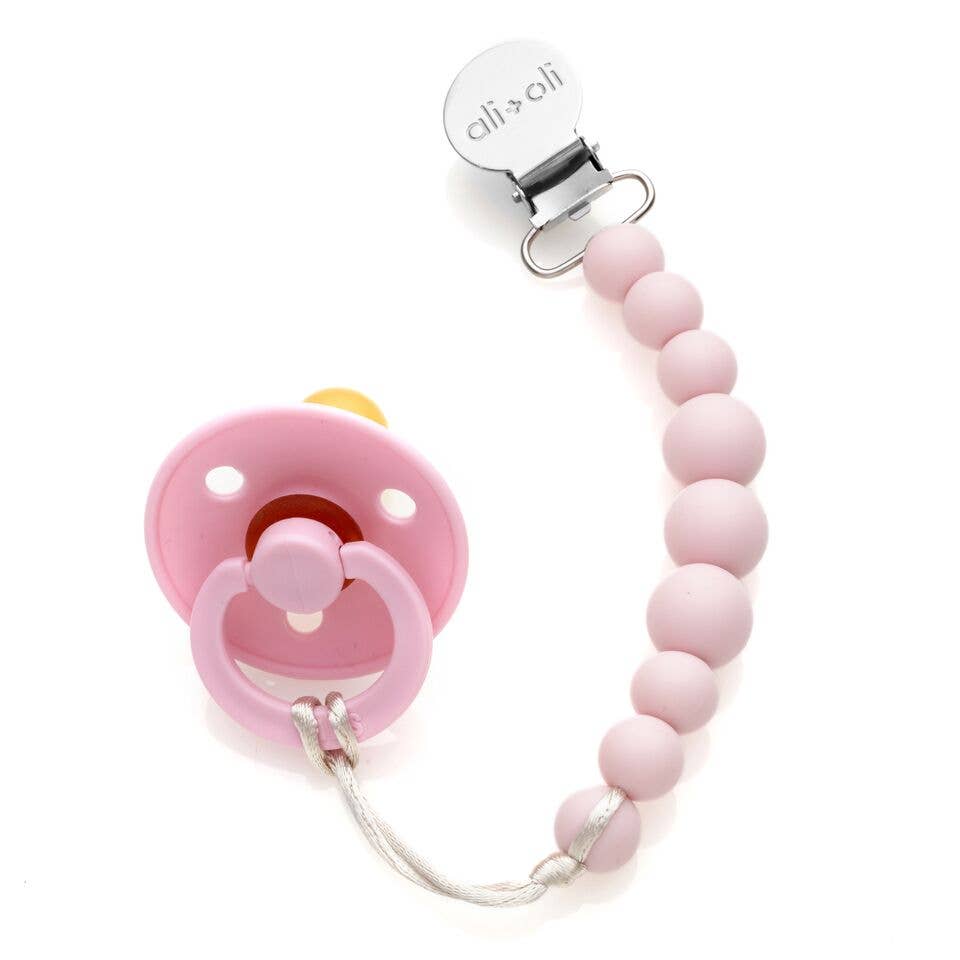 Silicone Pacifier Clip (Pink)