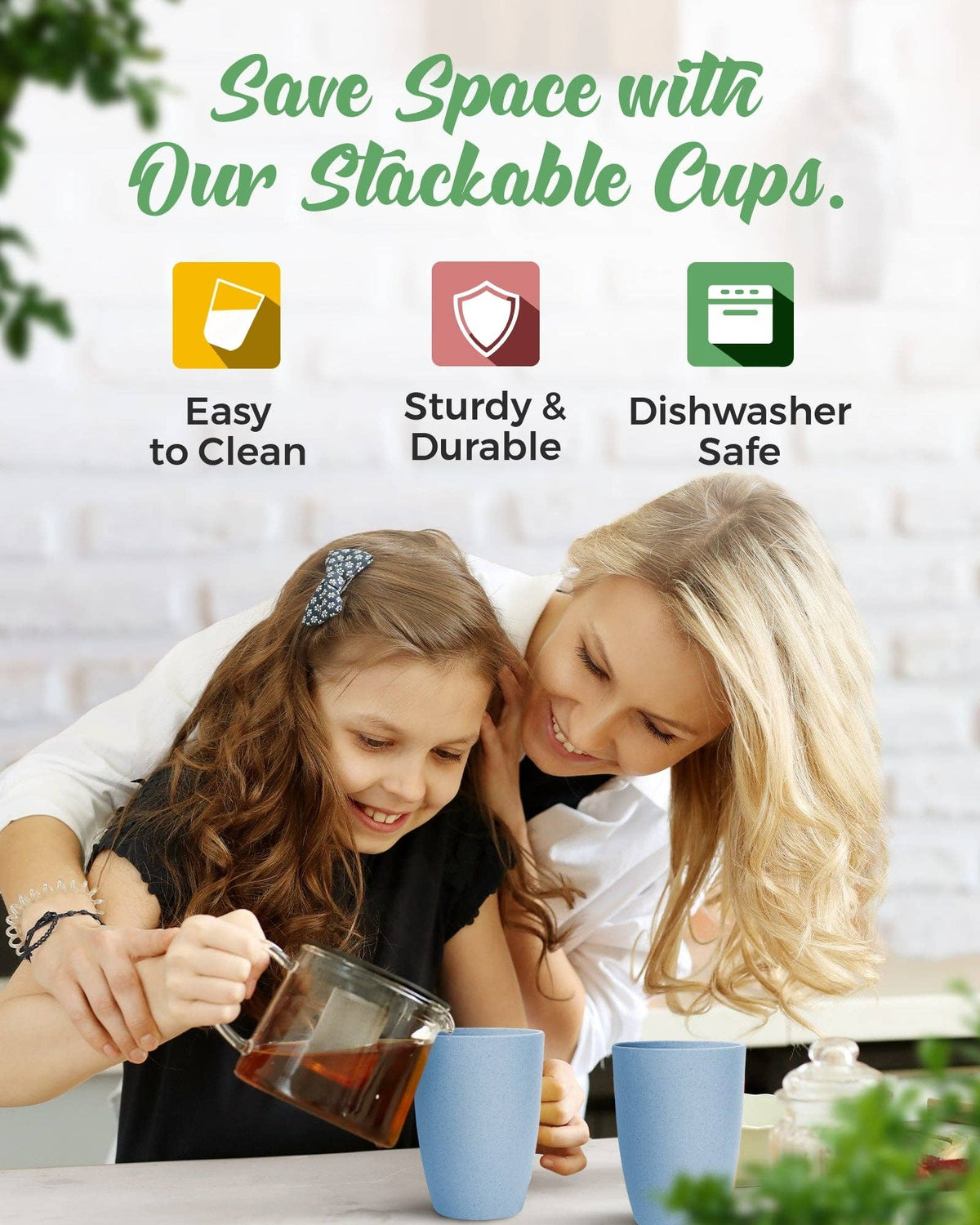 Eco-Friendly Wheat Straw Drinking Cups Sets Lightweight