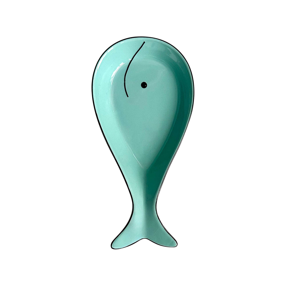 Fox Run Whale Spoon Rest, Ceramic Spoon and Spatula Rest