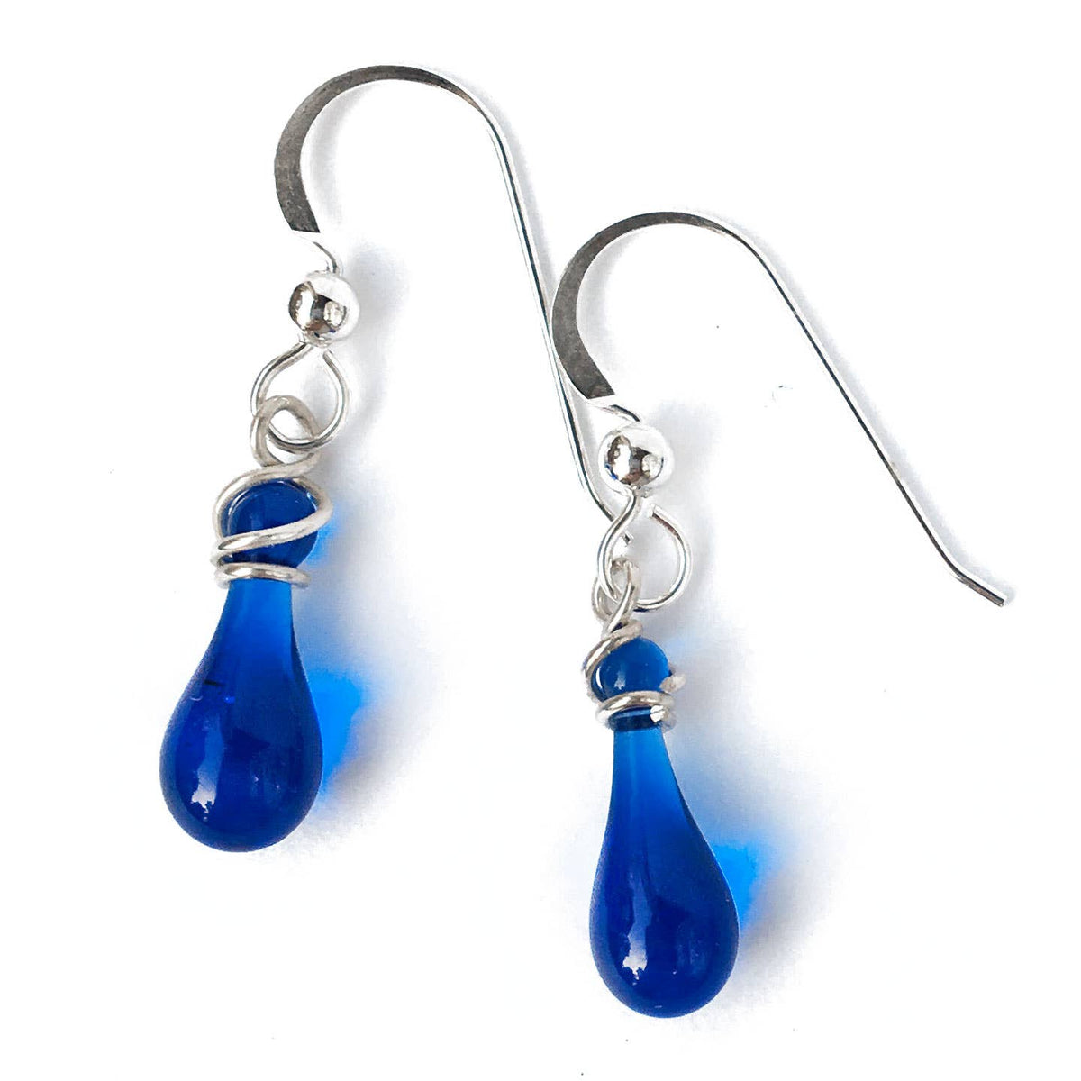 Demi Glass Teardrop Earrings, Tiny and Colorful