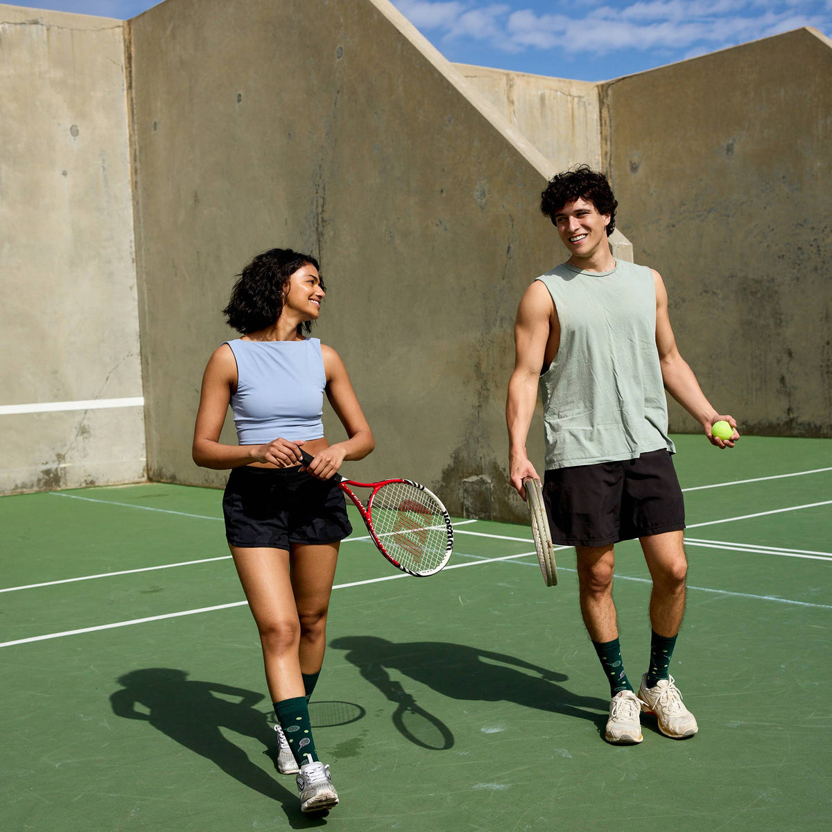 Socks that Support Youth Sports | Green Tennis Rackets