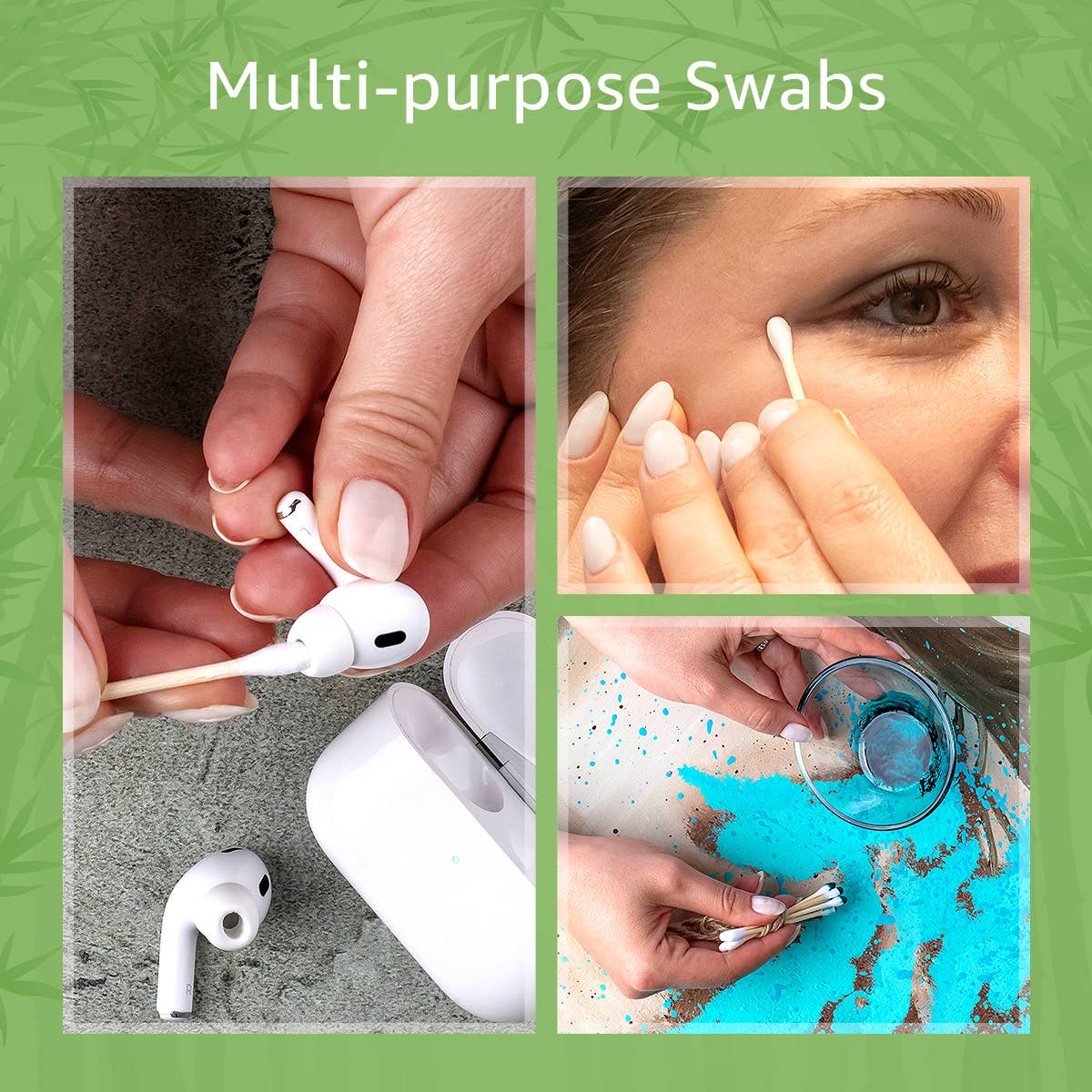 Bamboo Cotton Swabs - 500 Pack