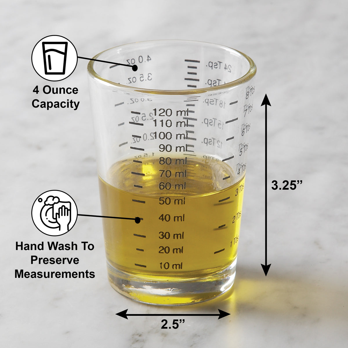Fox Run Mini Measuring Glass, 4 oz.