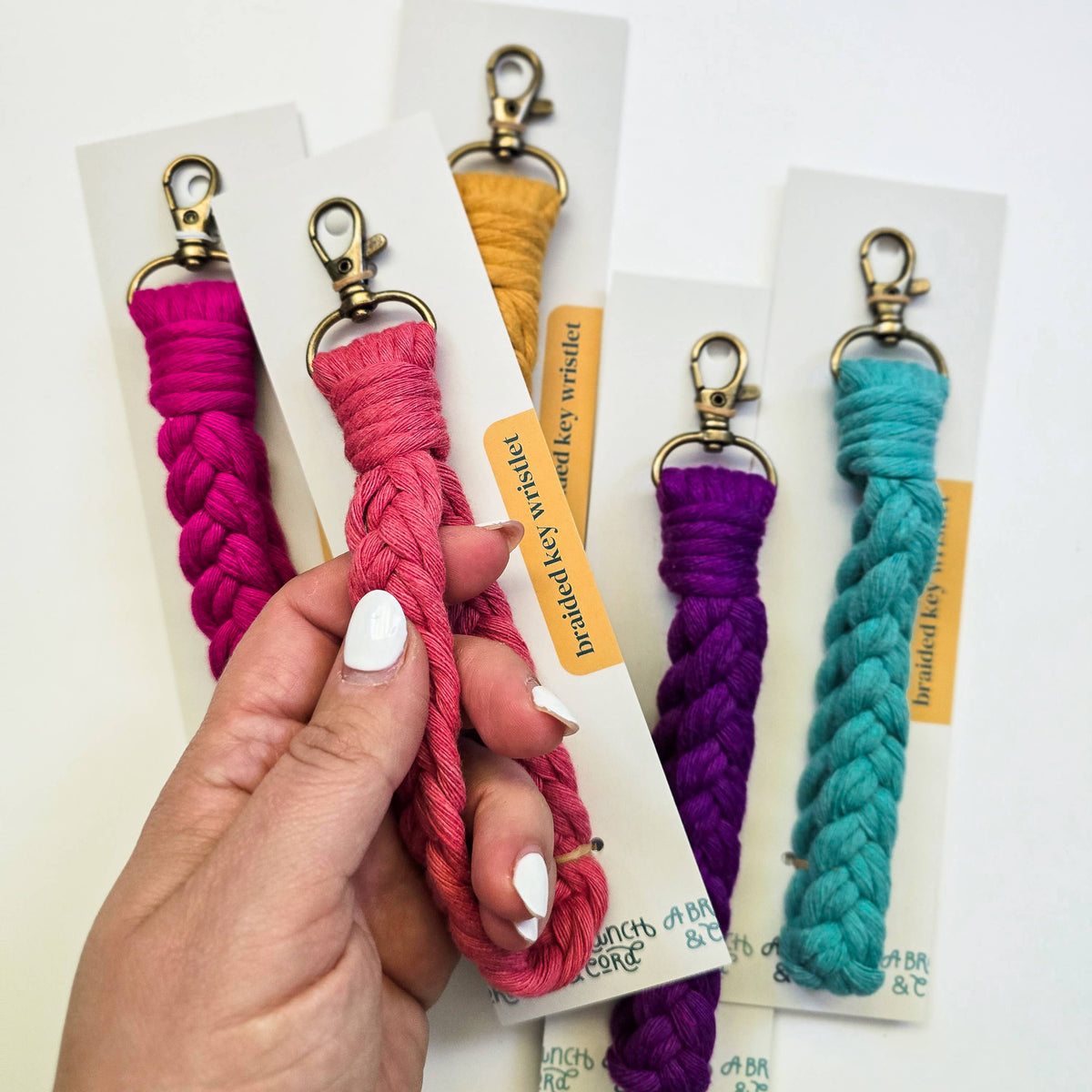 Macrame Key Wristlets - Brights (5) Pack